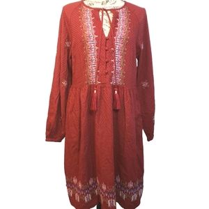 ♦️SOLD♦️NWOT Knox Rose: Boho Bell, Long Sleeve Embroidered Dress | Size Small